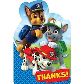 Paw Patrol Takkekort - 8 stk (332-PAWPTHAN)