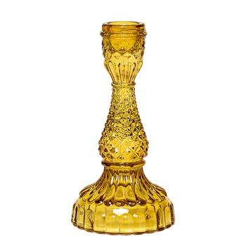 Bloomingville Lysestake Gult Glass, Ø8.5xH16.5cm (152-23605666)