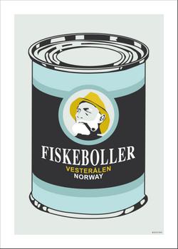 Holviks Poster "Fiskeboller" - A4 (420-fiskeboller-A4)