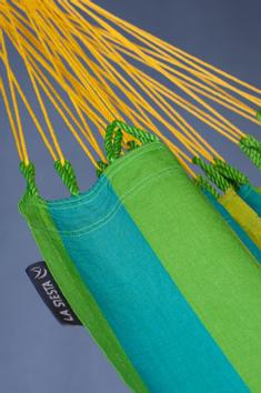 La Siesta Hengekøye Sonrisa Singel Lime HamacTex værbestandig (132-SNH14-4)