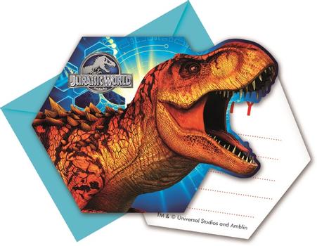 Jurassic World Invitasjoner - 6 stk