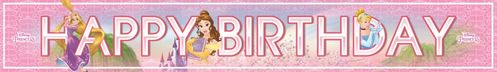 Prinsesse "Happy Birthday"- banner (1stk)