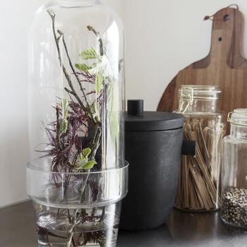 House Doctor Glassklokke med potte, H32cm