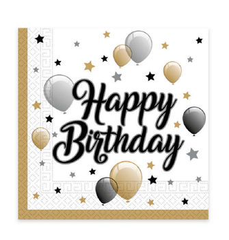 Milestone Happy Birthday Servietter - 20 stk (126-88863)