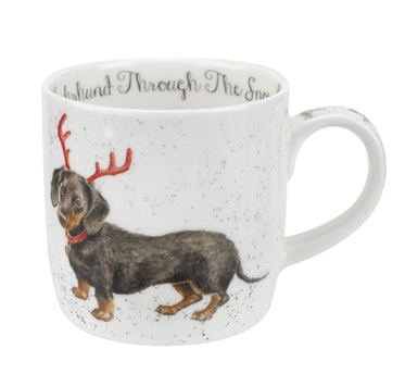 Wrendale Krus "Dachshund Snow" Hund