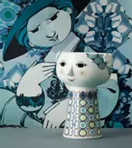 Bjørn Wiinblad Vase Eva Blå 18.5cm (521-56511)