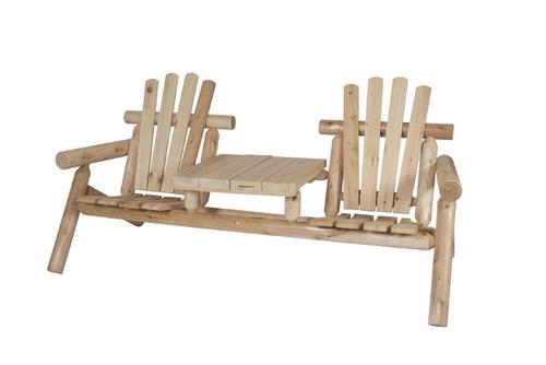 Canadian Outdoor Log Toseter og Bord (340-2525)