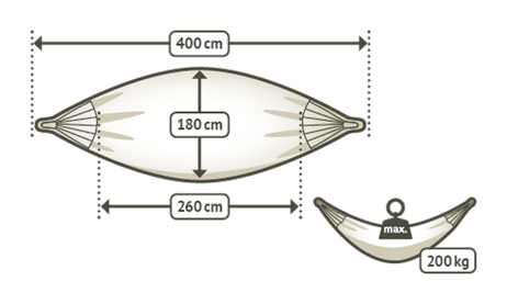 La Siesta Brisa Hengekøye Hurtigtørkende Kingsize Vanilla (132-BRH-18-01)