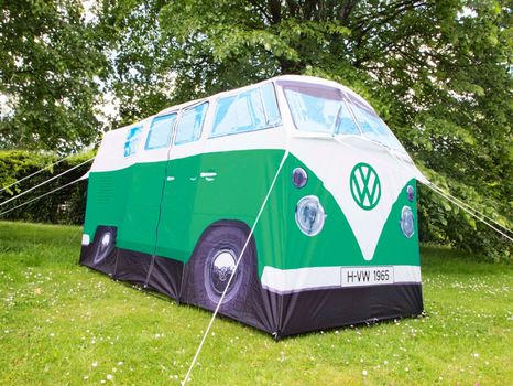 VW Camper Van Telt Grønn 4 personer, skala 1:1, Original T1 1965 (VWCAMPERTENT_green)