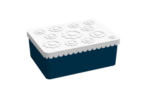 Blafre Matboks 3-rom Plast Blomster Marineblå-Hvit (170-7594)