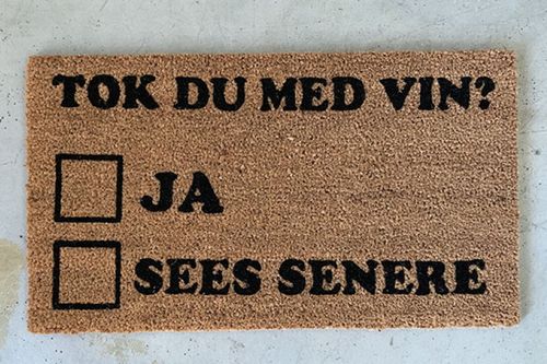 Trend Design Dørmatte_"Tok du med vin?" (298-584932)