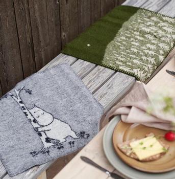 Mummi Sitteunderlag Grå Ull Mummitrollet 43x43cm