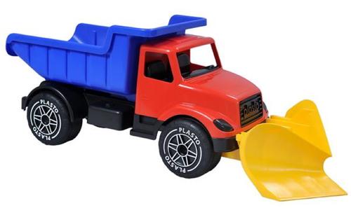 Plasto Brøytebil med myke hjul (Rød-Blå)