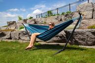 Vivere Hengekøye+Stålstativ Dobbel Blue-Lagoon,  Bomull (540-UHSDO8-34)