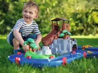 AquaPlay Kanalsystem Adventure-Land med tømmerrenne og vannkanon (121-8700001547)