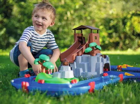 AquaPlay Kanalsystem Adventure-Land med tømmerrenne og vannkanon (121-8700001547)