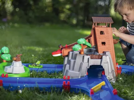 AquaPlay Kanalsystem Adventure-Land med tømmerrenne og vannkanon (121-8700001547)