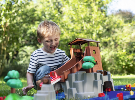 AquaPlay Kanalsystem Adventure-Land med tømmerrenne og vannkanon (121-8700001547)