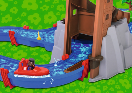AquaPlay Kanalsystem Adventure-Land med tømmerrenne og vannkanon (121-8700001547)