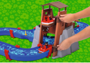 AquaPlay Kanalsystem Adventure-Land med tømmerrenne og vannkanon (121-8700001547)