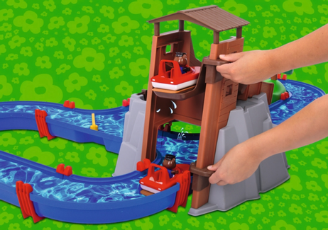AquaPlay Kanalsystem Adventure-Land med tømmerrenne og vannkanon (121-8700001547)
