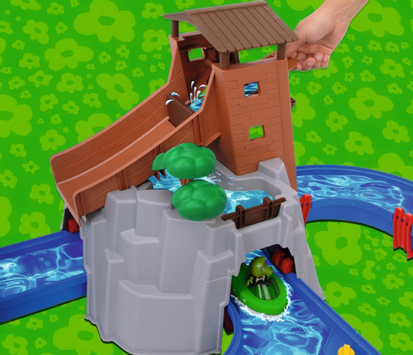 AquaPlay Kanalsystem Adventure-Land med tømmerrenne og vannkanon (121-8700001547)