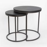 Halvor Bakke Bord Skinn 2stk Sort (415-H32550)