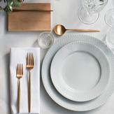 Lyngby Rhombe Middagstallerken Ø27cm Hvit (521-201222)