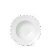 Lyngby Rhombe Dyp Tallerken Ø24.5cm_Hvit (521-201229)