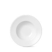 Lyngby Rhombe Dyp Tallerken Ø24.5cm_Hvit