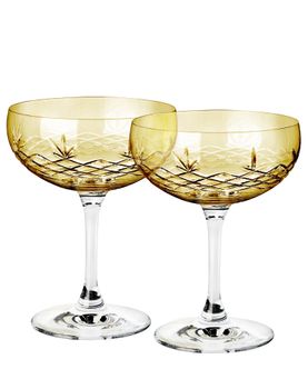 Frederik Bagger Crispy Cintrine Champagneglass Amber_2stk (433-10407)