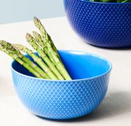 Lyngby Rhombe Color Serveringsbolle Ø17.5cm_Mellomblå