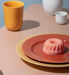 Lyngby Rhombe Color Lunsjtallerken Ø23cm_Terracotta (521-201935)
