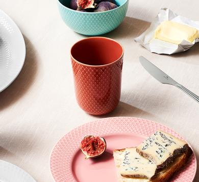 Lyngby Rhombe Color Krus H11.5cm_Terracotta (521-201963)