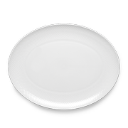 Lyngby Rhombe Serveringsfat Oval 42x32cm_Hvit
