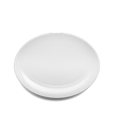 Lyngby Rhombe Serveringsfat Oval 35x26cm_Hvit (521-201205)