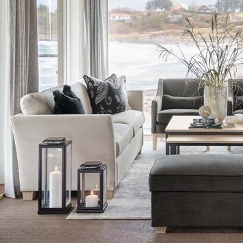 Halvor Bakke Lanterne Rustfritt Sort H56cm (415-H11504)