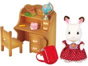 Sylvanian Families Sjokoladekanin Søster med skrivepult (351-5016)