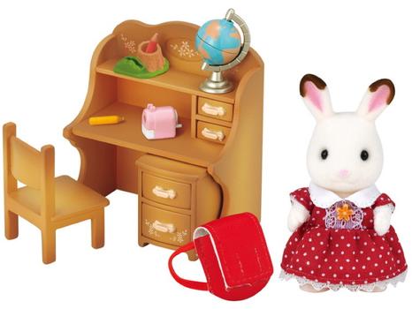 Sylvanian Families Sjokoladekanin Søster med skrivepult