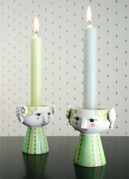 Bjørn Wiinblad Eva Lysestake Grønn H9.5cm (521-54044)