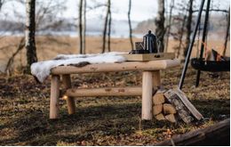 Canadian Outdoor Log Benk Sedertre 120cm