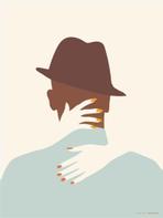 Vissevasse Poster "Hug me" 50x70cm