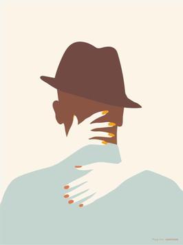 Vissevasse Poster "Hug me" 50x70cm (619-F-2019-030-L)