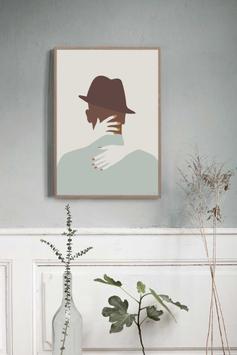 Vissevasse Poster "Hug me" 50x70cm (619-F-2019-030-L)