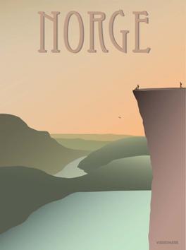 Vissevasse Poster "Norge Prekestolen" 50x70cm (619-F-2015-400-L)