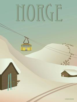 Vissevasse Poster "Norge Snø" 50x70cm
