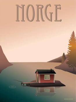 Vissevasse Poster "Norge Fiskerhuset" 50x70cm