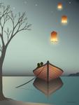Vissevasse Poster "The Lanterns" 50x70cm (619-F-2016-014-L)
