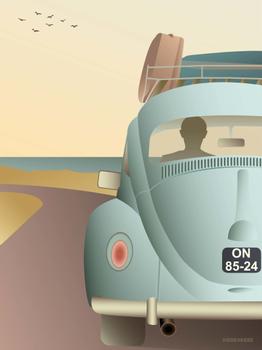 Vissevasse Poster "VW Beetle" 50x70cm (619-F-2015-104-L)