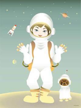 Vissevasse Poster "Astronaut" 30x40cm